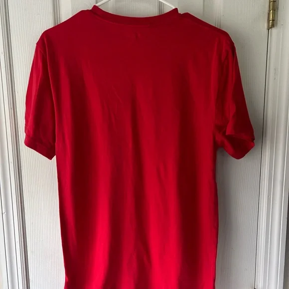 Wrangler Red Tee with White Logo Patch - Picture 6 of 6